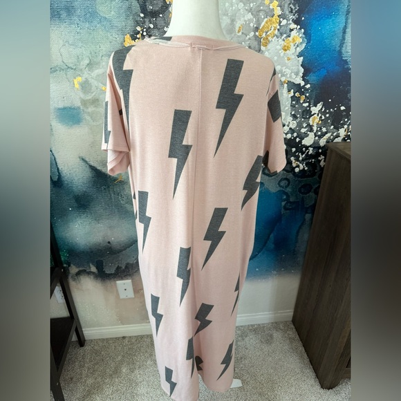 Easel | Lightening Bolt Comfy Long Dress - Picture 6 of 9